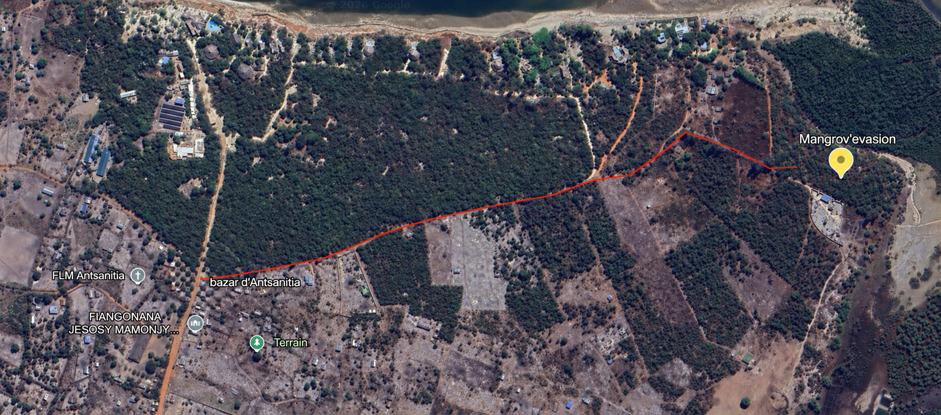 Carte et localisation de Mangrov'evasion à Antsanitia, Mahajanga
